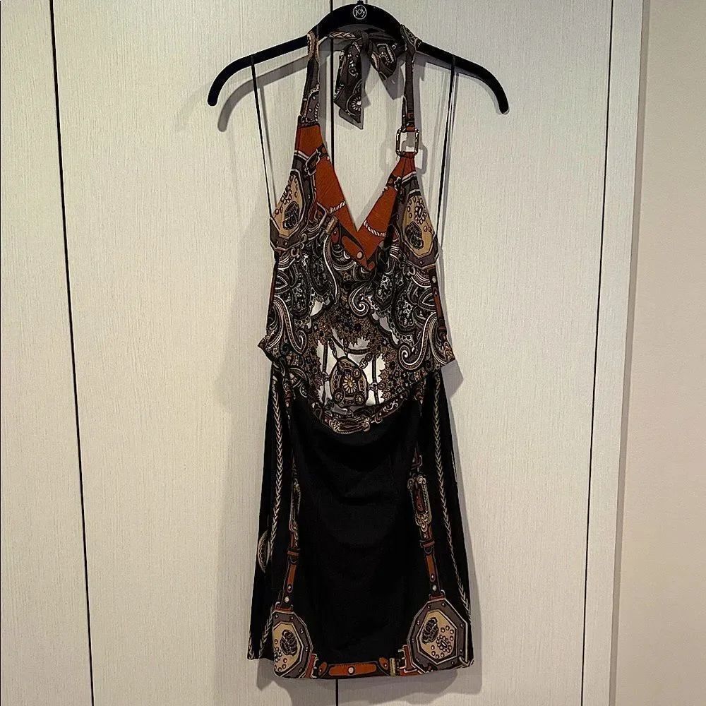 Cacique Black and Brown Backless Dress